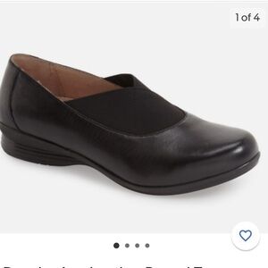 Dansko Ann Leather Round Toe Black Flats Shoes size 41